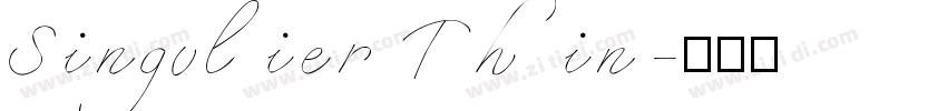 Singulier Thin字体转换